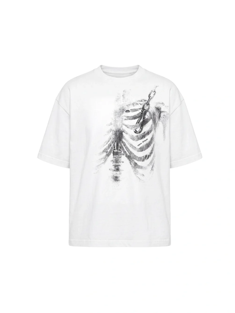 Футболка біла оверсайз Skeleton